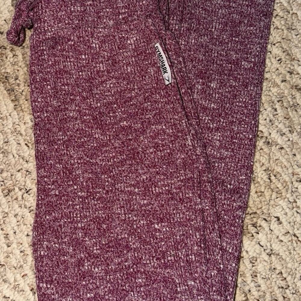 Gymshark Slounge Ribbed High Rise Knit Leggings Red Purple Women’s Small
